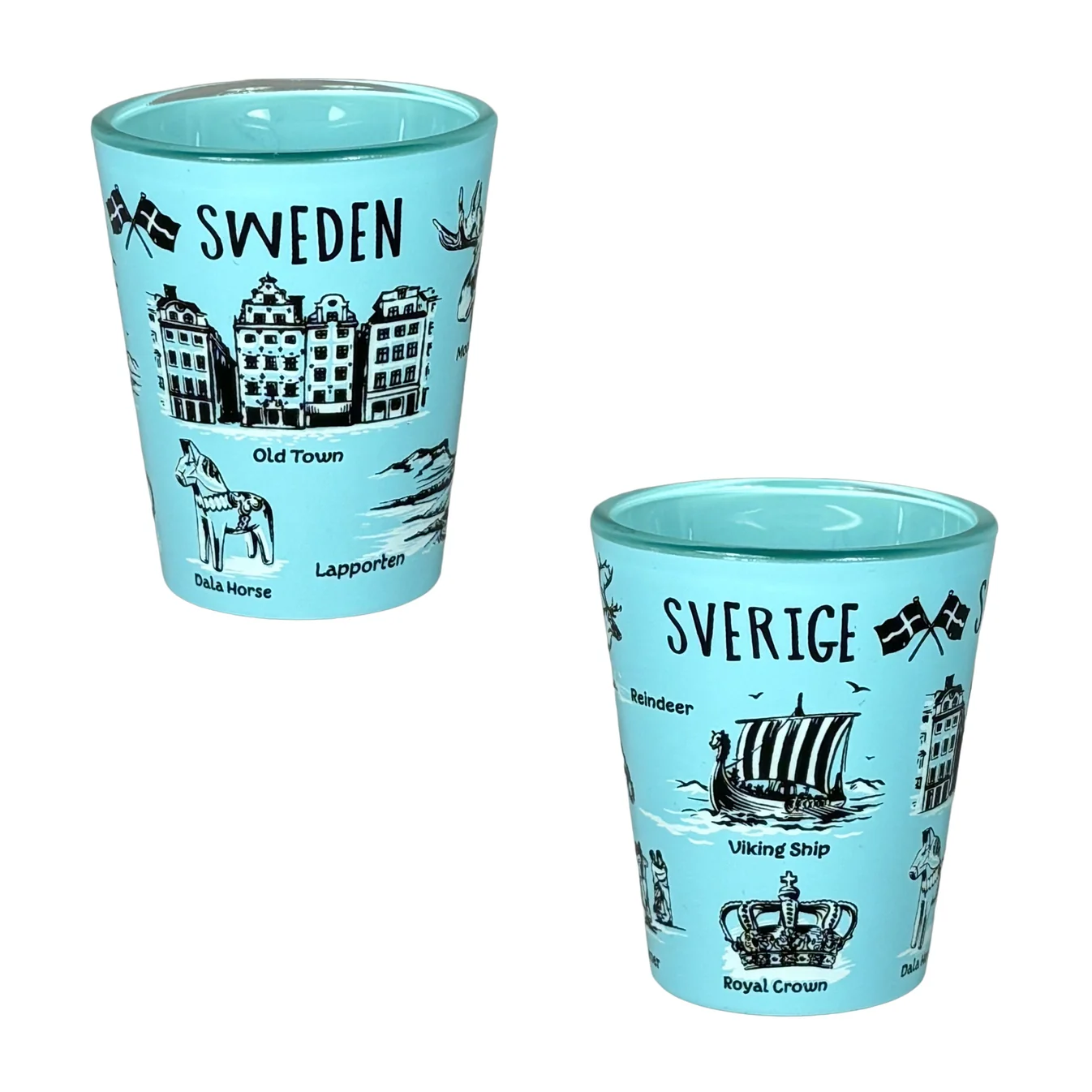 Shotglas Sweden Symboler