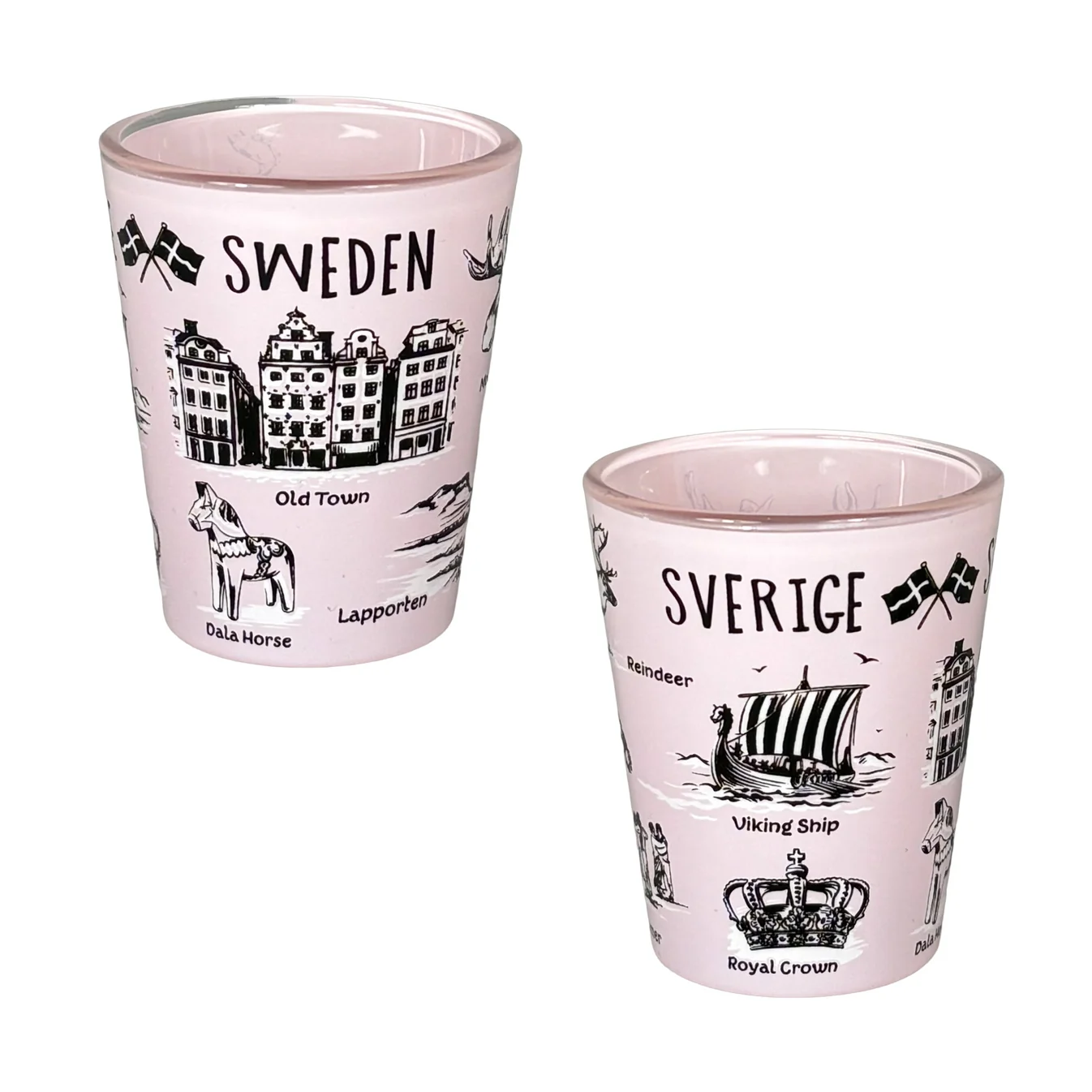 Shotglas Sweden Symboler