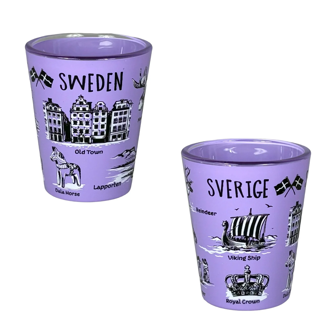 Shotglas Sweden Symboler