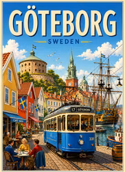 Postkarte Göteborg – Klassische Göteborger Motive 18 × 13 cm