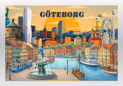 Postcard Gothenburg – City skyline & classic landmarks 148 × 105 mm