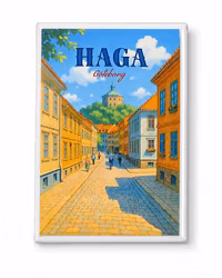 Fridge magnet Haga Gothenburg