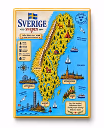 Fridge magnet – Sweden map