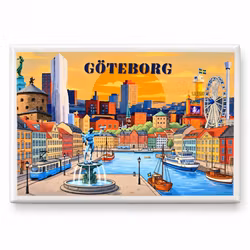 kylskåpsmagnet med Göteborgsmotiv