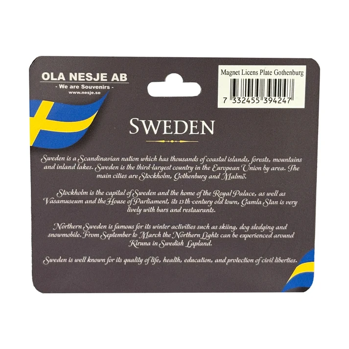 Magnet registreringsskylt Göteborg