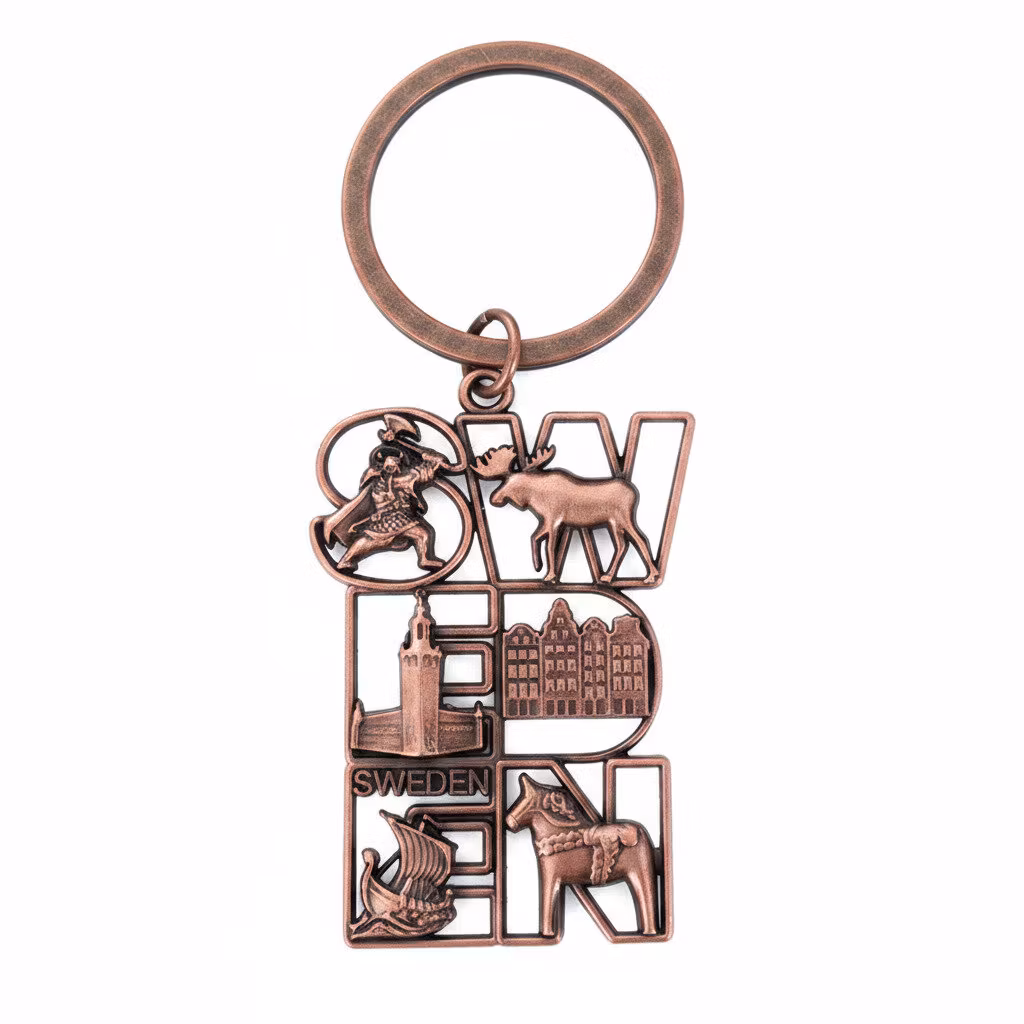 Nyckelring svenska element, 52mm