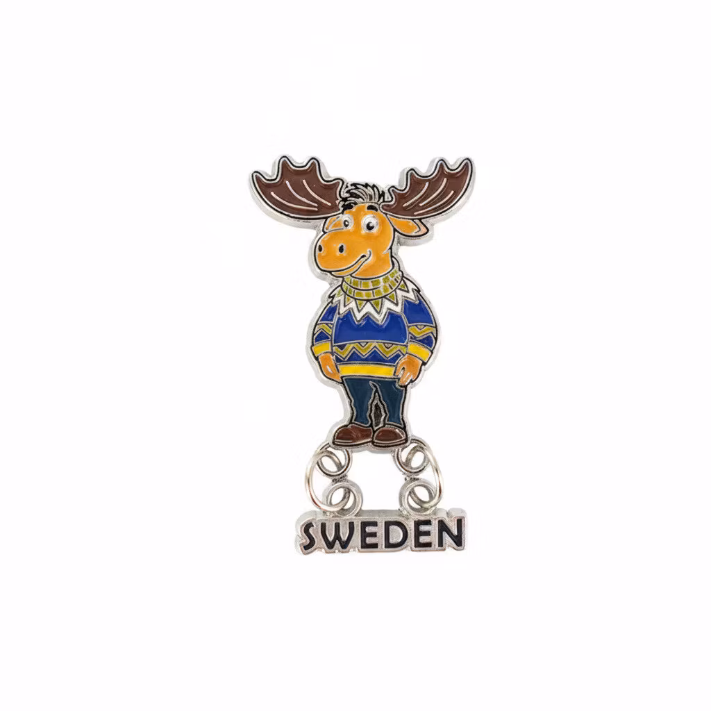 Magnet, Älg med berlock Sweden, 40 mm