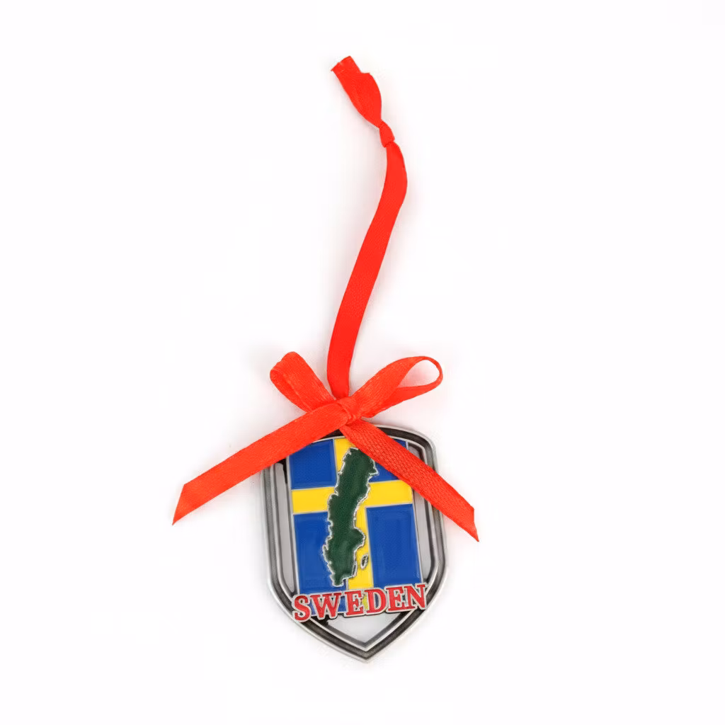 Julgranshänge, Sverigekarta, flagga, 55 mm