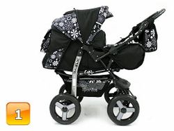 Barnvagn,Liggdel + Bilbarnstol + Babylift - 3in1 KAMIL