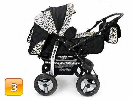 Barnvagn,Liggdel + Bilbarnstol + Babylift - 3in1 KAMIL