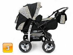 Barnvagn,Liggdel + Bilbarnstol + Babylift - 3in1 KAMIL