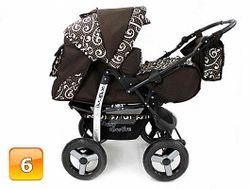 Barnvagn,Liggdel + Bilbarnstol + Babylift - 3in1 KAMIL