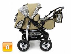 Barnvagn,Liggdel + Bilbarnstol + Babylift - 3in1 KAMIL
