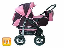Barnvagn,Liggdel + Bilbarnstol + Babylift - 3in1 KAMIL