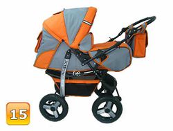 Barnvagn,Liggdel + Bilbarnstol + Babylift - 3in1 KAMIL