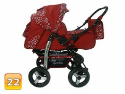 Barnvagn,Liggdel + Bilbarnstol + Babylift - 3in1 KAMIL