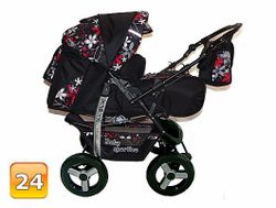 Barnvagn,Liggdel + Bilbarnstol + Babylift - 3in1 KAMIL