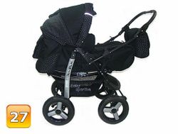 Barnvagn,Liggdel + Bilbarnstol + Babylift - 3in1 KAMIL