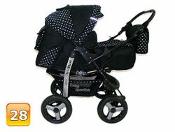 Barnvagn,Liggdel + Bilbarnstol + Babylift - 3in1 KAMIL