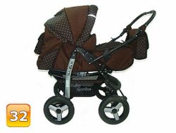 Barnvagn,Liggdel + Bilbarnstol + Babylift - 3in1 KAMIL
