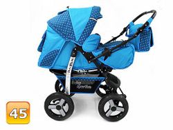 Barnvagn,Liggdel + Bilbarnstol + Babylift - 3in1 KAMIL