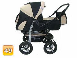 Barnvagn,Liggdel + Bilbarnstol + Babylift - 3in1 KAMIL