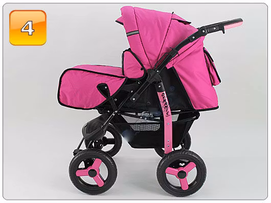 Barnvagn,Liggdel + Sittdel + Bilbarnstol + Babylift - 4in1 DYNAMIC