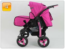 Barnvagn,Liggdel + Sittdel + Bilbarnstol + Babylift - 4in1 DYNAMIC