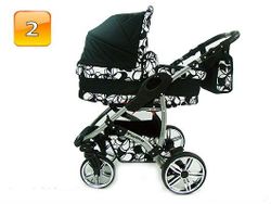 Barnvagn,Liggdel + Bilbarnstol + Sittdel - 3in1 TWING