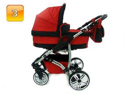 Barnvagn,Liggdel + Bilbarnstol + Sittdel - 3in1 TWING