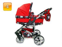 Barnvagn,Liggdel + Bilbarnstol + Sittdel - 3in1 TWING