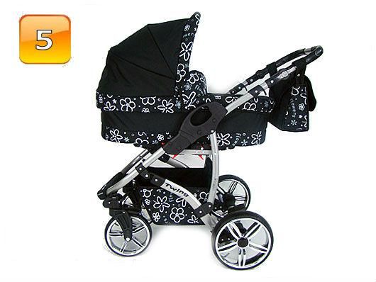 Barnvagn,Liggdel + Bilbarnstol + Sittdel - 3in1 TWING