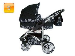 Barnvagn,Liggdel + Bilbarnstol + Sittdel - 3in1 TWING