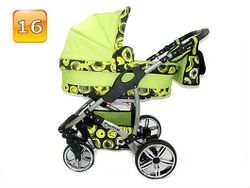 Barnvagn,Liggdel + Bilbarnstol + Sittdel - 3in1 TWING
