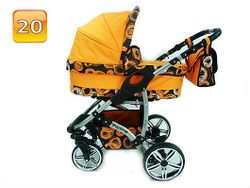 Barnvagn,Liggdel + Bilbarnstol + Sittdel - 3in1 TWING