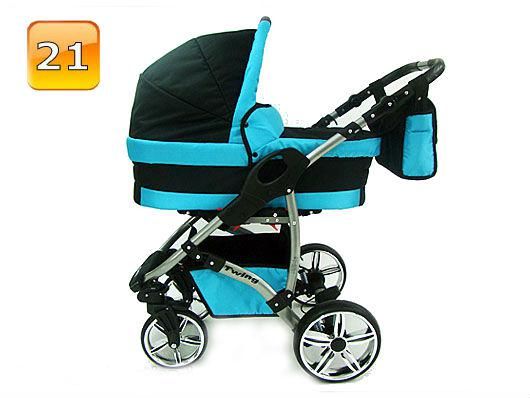 Barnvagn,Liggdel + Bilbarnstol + Sittdel - 3in1 TWING