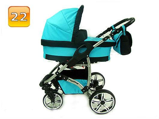 Barnvagn,Liggdel + Bilbarnstol + Sittdel - 3in1 TWING