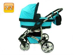 Barnvagn,Liggdel + Bilbarnstol + Sittdel - 3in1 TWING