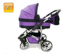 Barnvagn,Liggdel + Bilbarnstol + Sittdel - 3in1 TWING
