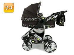 Barnvagn,Liggdel + Bilbarnstol + Sittdel - 3in1 TWING