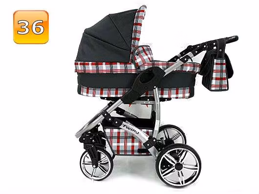 Barnvagn,Liggdel + Bilbarnstol + Sittdel - 3in1 TWING