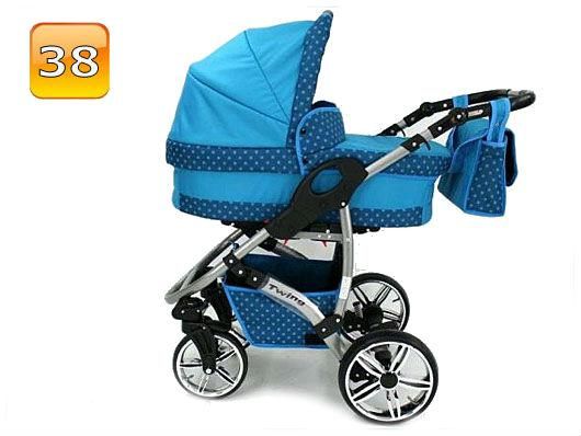 Barnvagn,Liggdel + Bilbarnstol + Sittdel - 3in1 TWING