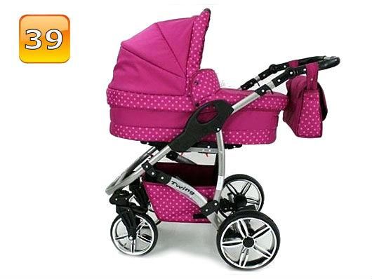 Barnvagn,Liggdel + Bilbarnstol + Sittdel - 3in1 TWING