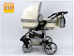 Barnvagn,Liggdel + Bilbarnstol + Sittdel - 3in1 TWING