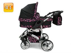 Barnvagn,Liggdel + Bilbarnstol + Sittdel - 3in1 TWING