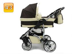 Barnvagn,Liggdel + Bilbarnstol + Sittdel - 3in1 TWING