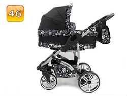 Barnvagn,Liggdel + Bilbarnstol + Sittdel - 3in1 TWING
