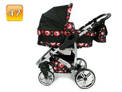 Barnvagn,Liggdel + Bilbarnstol + Sittdel - 3in1 TWING