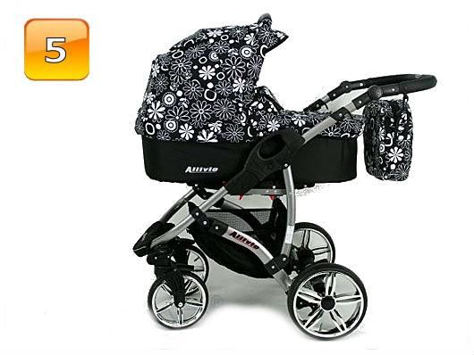 Barnvagn,Liggdel + Bilbarnstol + Sittdel - 3in1 ALLIVIO