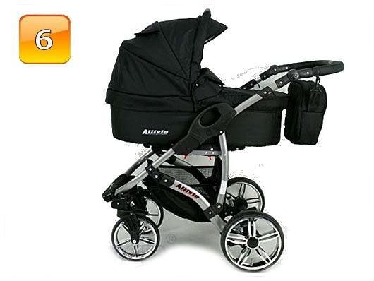 Barnvagn,Liggdel + Bilbarnstol + Sittdel - 3in1 ALLIVIO
